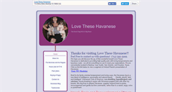 Desktop Screenshot of lovethesehavanese.com
